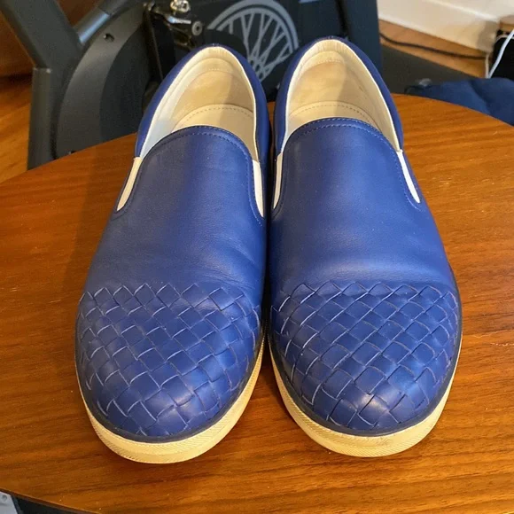 Bottega Veneta men’s woven leather slip on shoe, EU size 41.5 (US 9-9.5) - Picture 3 of 5